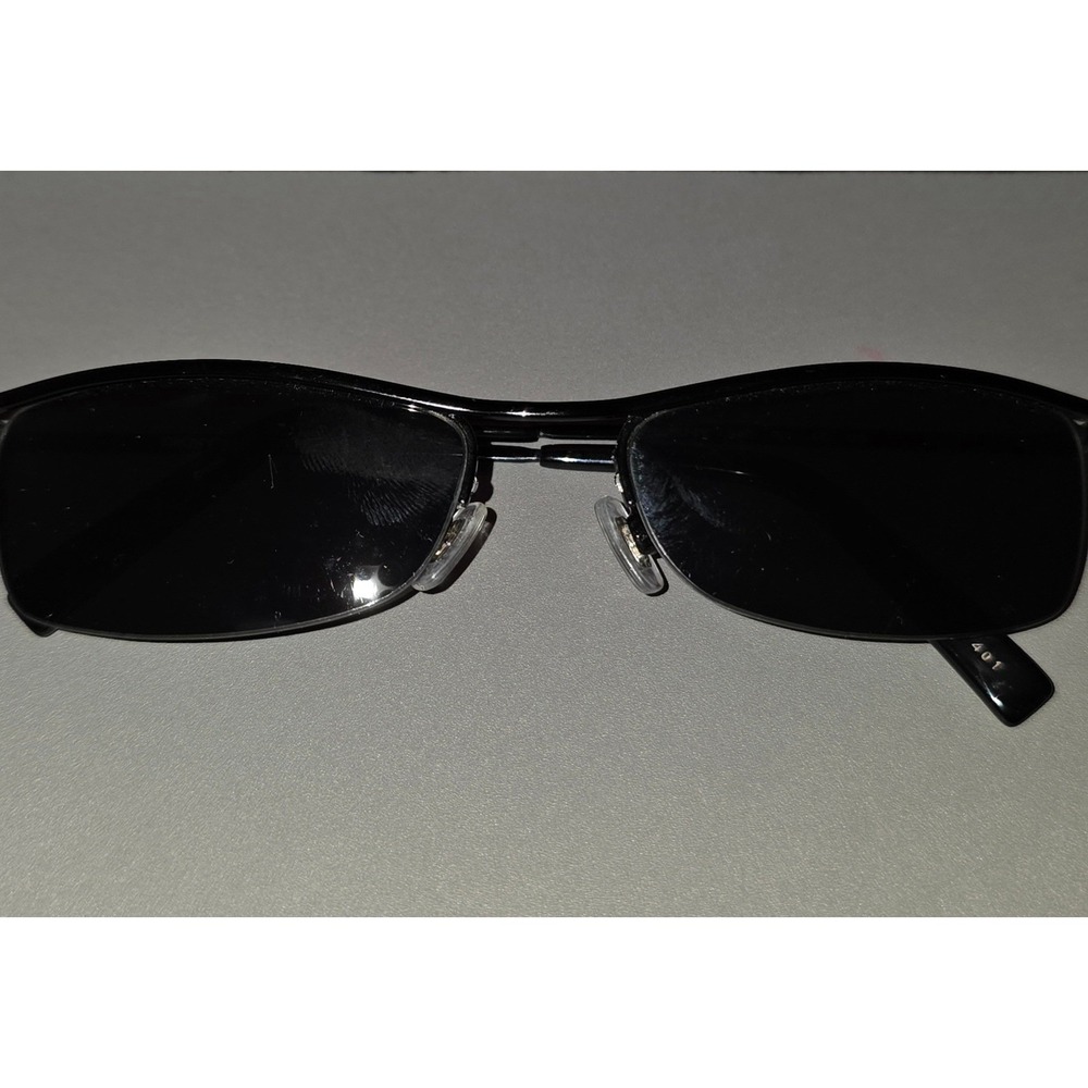 Vintage DKNY 7248S Sunglasses Black Rectangular Metal Frame